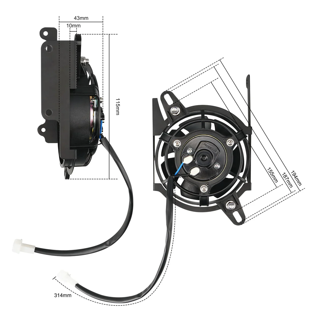 Radiator fan kit EXC EXC-F 2017-19 - Jim Aim Racing Radiator fan kit EXC EXC-F 2017-19 - Jim Aim Racing